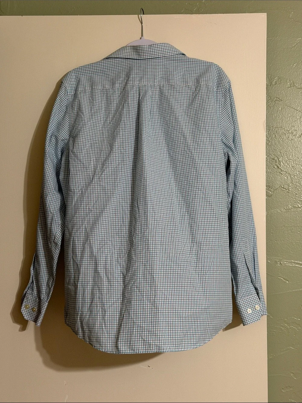 Banana Republic Light Blue Micro-Check Dress Shirt